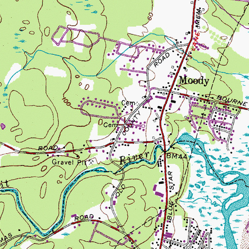 Topographic Map of Maxwell Lot, ME