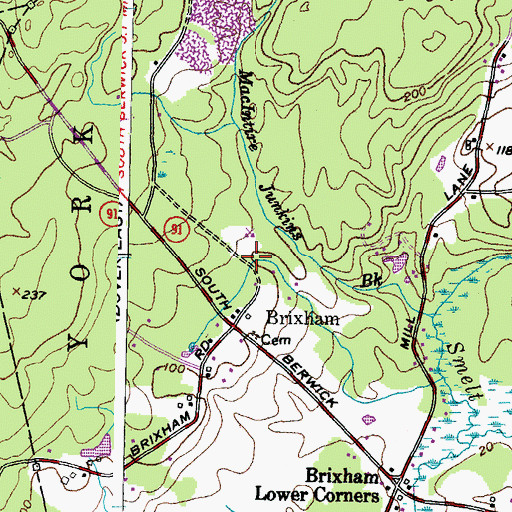 Topographic Map of McIntire Lot, ME