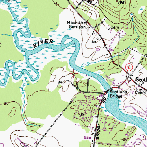 Topographic Map of McIntire Lot, ME