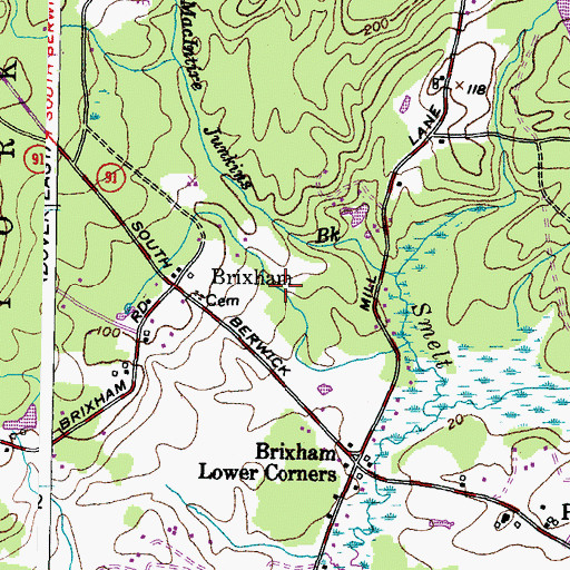 Topographic Map of McIntire Lot, ME