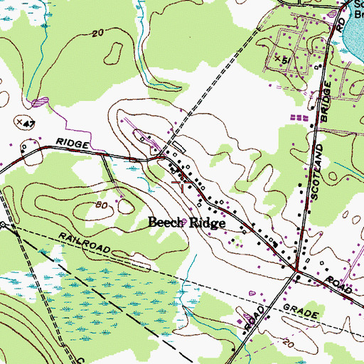 Topographic Map of McIntire Lot, ME
