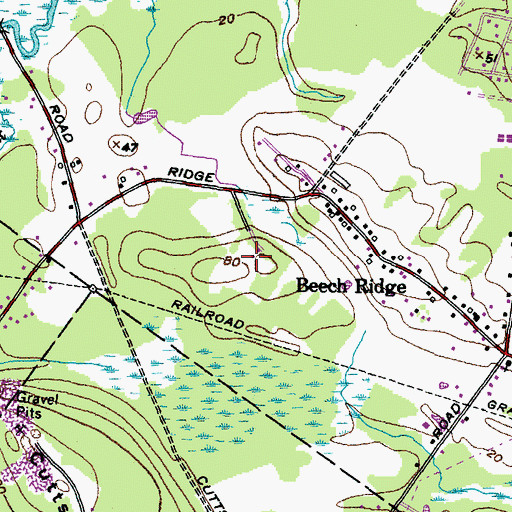 Topographic Map of McIntire Lot, ME