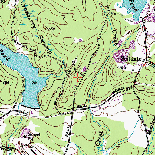 Topographic Map of Mendum Lot, ME