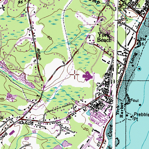 Topographic Map of Moody Cemetery, ME