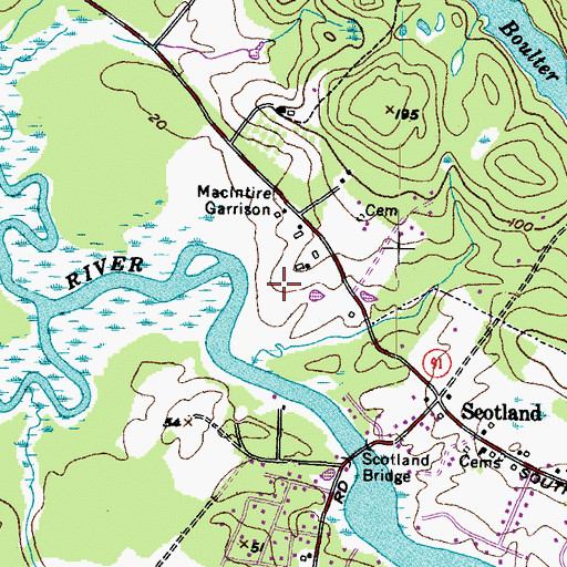 Topographic Map of Moody Lot, ME
