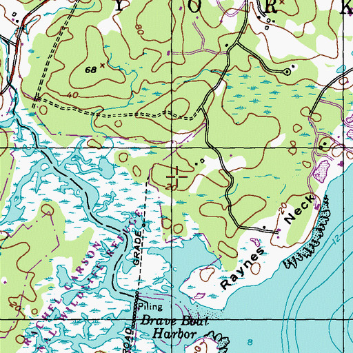 Topographic Map of Moore Lot, ME