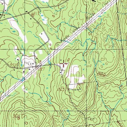 Topographic Map of Morrison Cemetery, ME