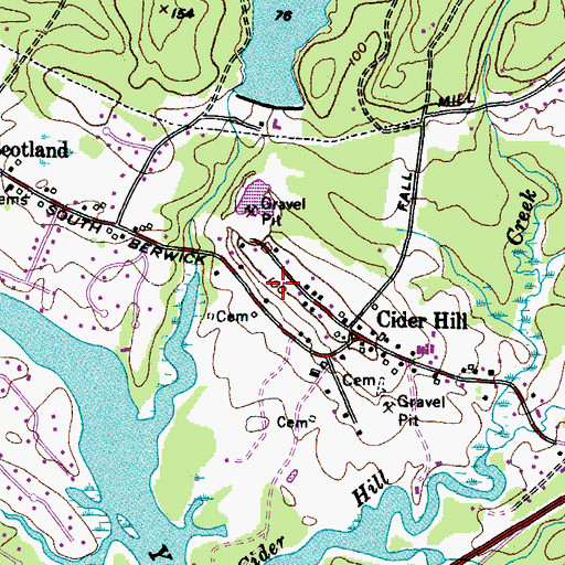 Topographic Map of Moulton Lot, ME