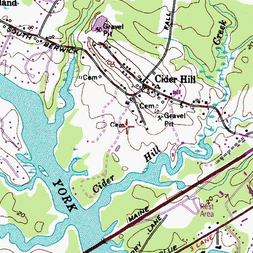 Topographic Map of Moulton Lot, ME