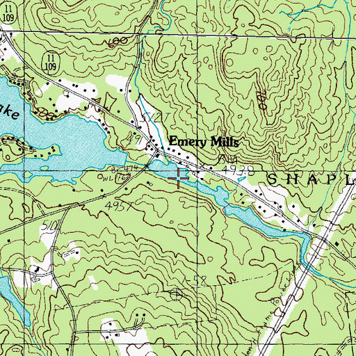 Topographic Map of Nason Cemetery, ME
