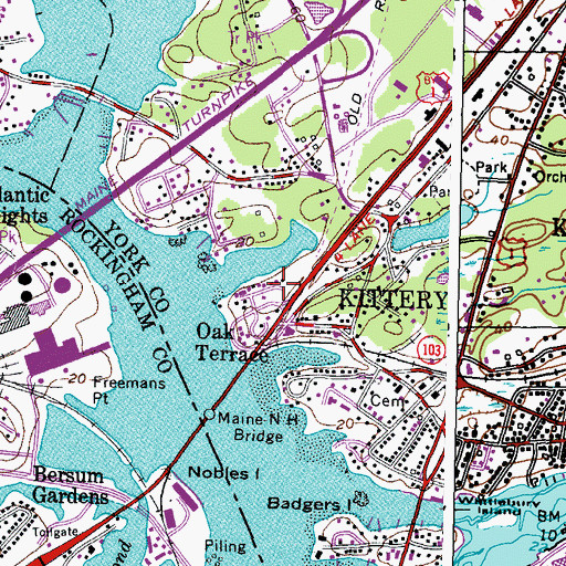 Topographic Map of Nicholas Spinney Lot, ME