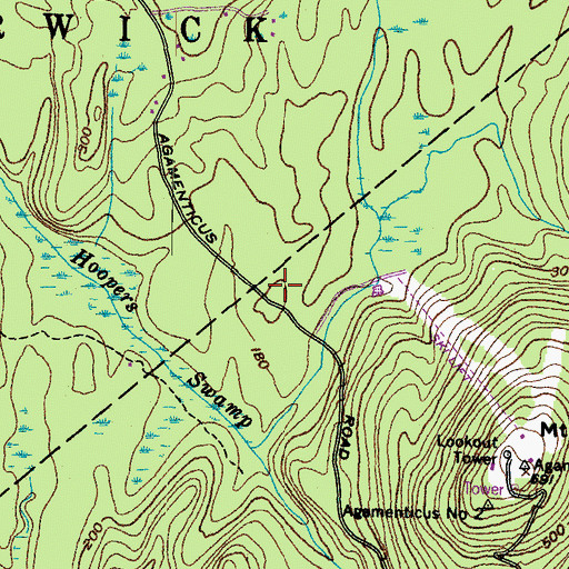Topographic Map of Norman Lot, ME