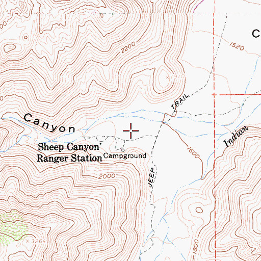 Topographic Map of Sheep Canyon, CA