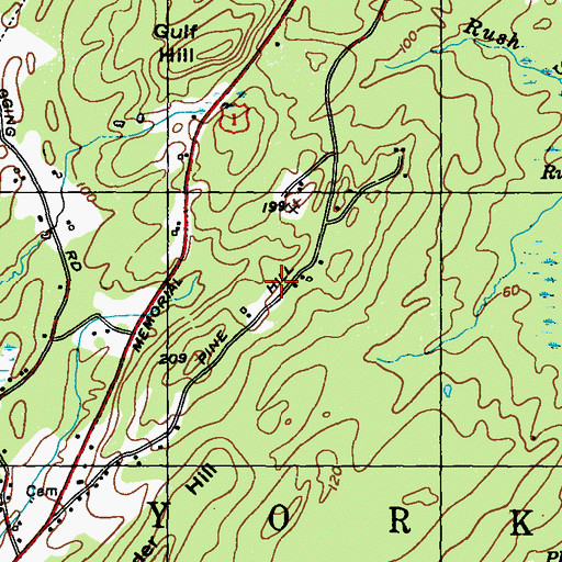 Topographic Map of Weare Lot, ME