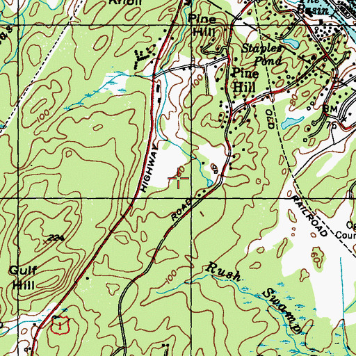 Topographic Map of Weare Lot, ME