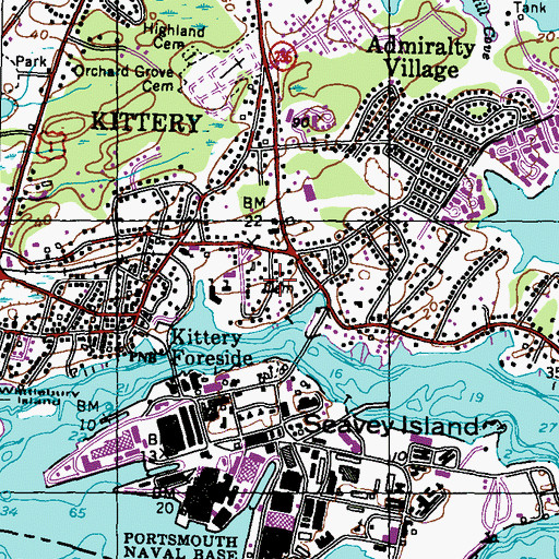 Topographic Map of Williams Lot, ME