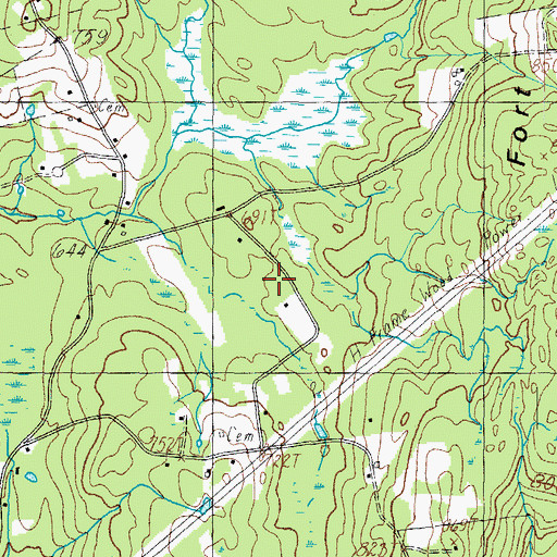 Topographic Map of Wilson Cemetery, ME