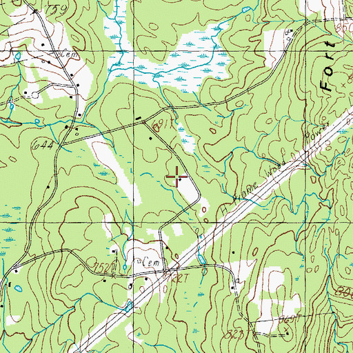 Topographic Map of Wilson Cemetery, ME