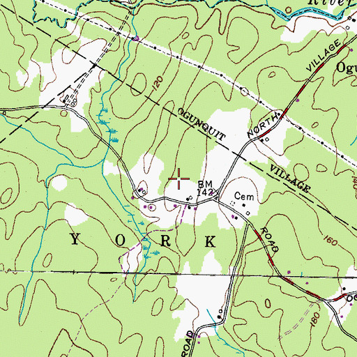 Topographic Map of Winn Lot, ME