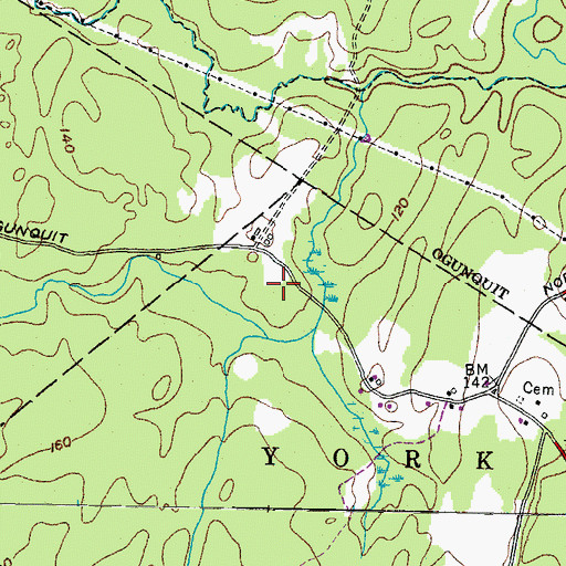 Topographic Map of Winn Parsons Lot, ME
