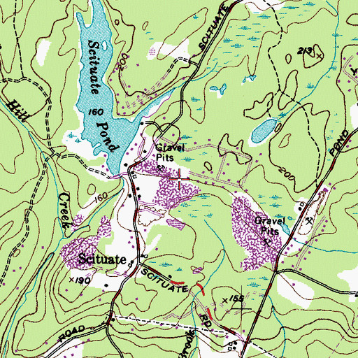 Topographic Map of Woodward Lot, ME