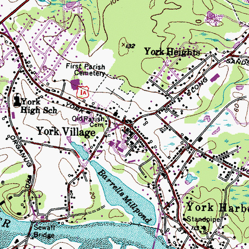 Topographic Map of World War I Memorial, ME