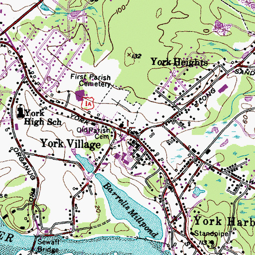 Topographic Map of World War II Memorial, ME