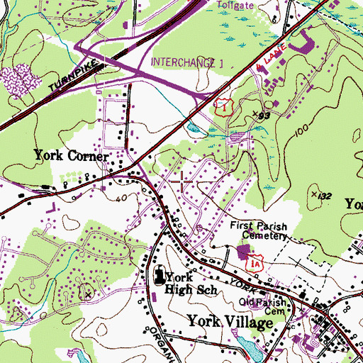 Topographic Map of Young Lot, ME
