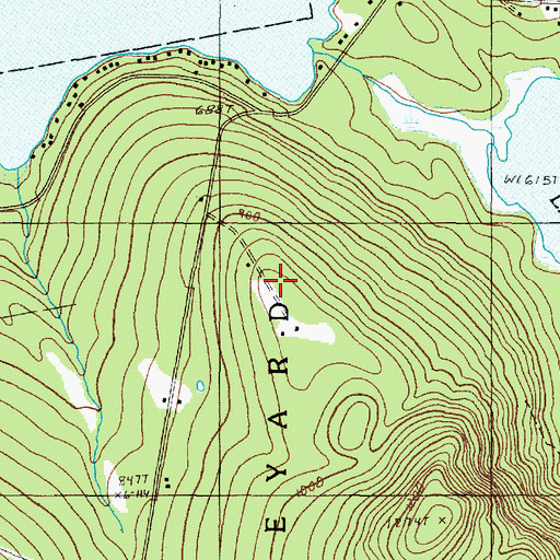 Topographic Map of Voter Cemetery, ME