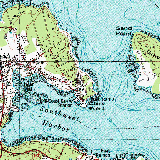 Topographic Map of Clark Family Burying Ground, ME