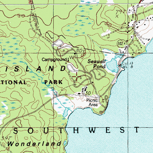 Topographic Map of Dolliver Family Burial Ground, ME