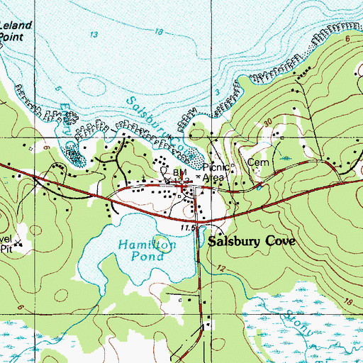 Topographic Map of Emery Family Burial Ground, ME