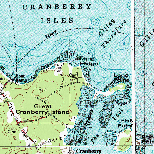 Topographic Map of Harding Point Cemetery, ME