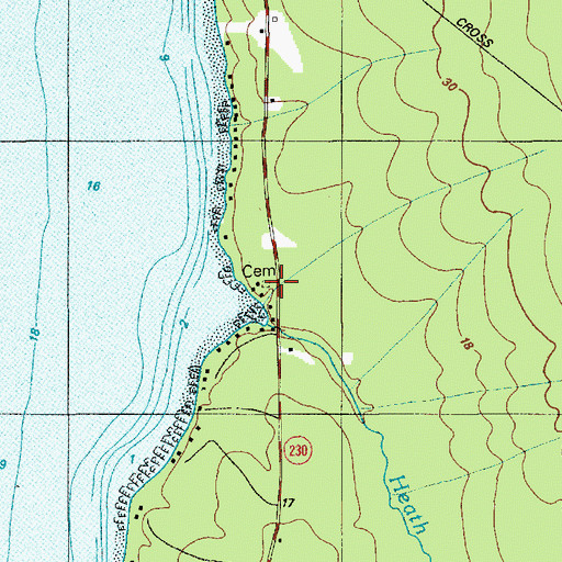 Topographic Map of Haynes Gilley Jordan Cemetery, ME