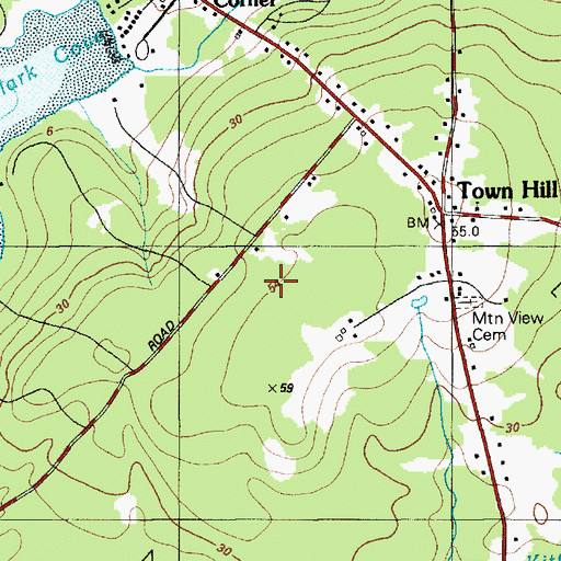 Topographic Map of Higgins Marcyes Burial Ground, ME