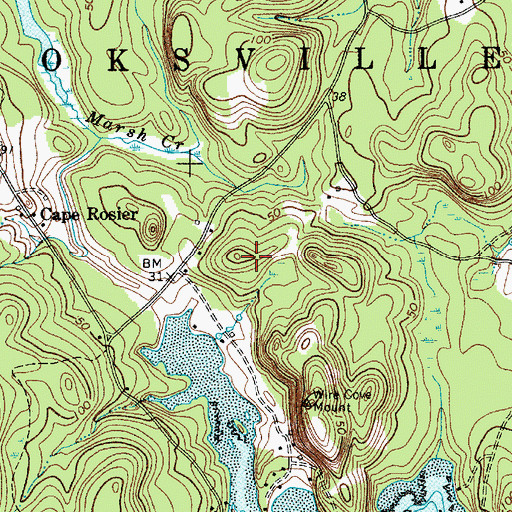 Topographic Map of Jesse Gray Cemetery, ME