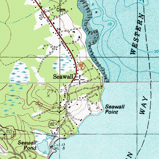 Topographic Map of Moore Family Burial Ground, ME