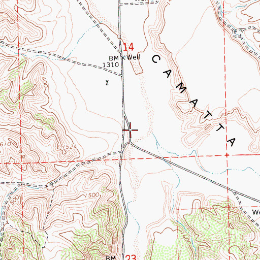 Topographic Map of Shell Creek, CA