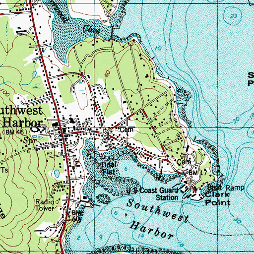 Topographic Map of Old Burying Ground, ME