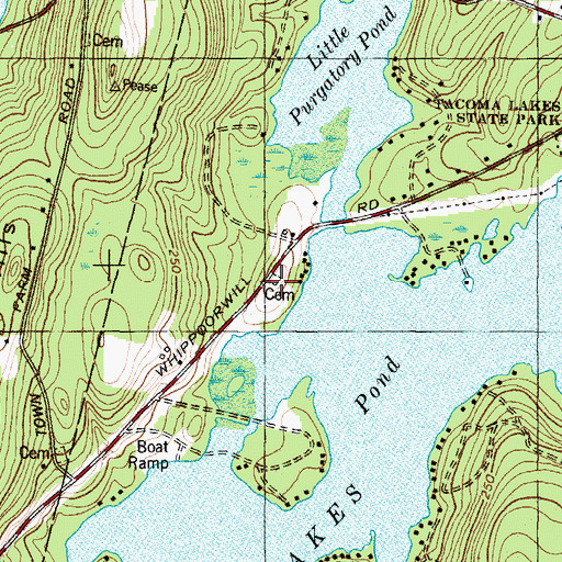 Topographic Map of Goodwin Cemetery, ME