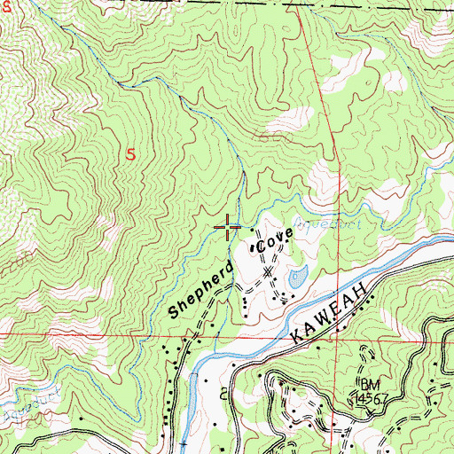 Topographic Map of Shepherd Cove, CA