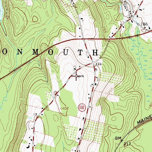 Topographic Map of Gove Grove Cemetery, ME