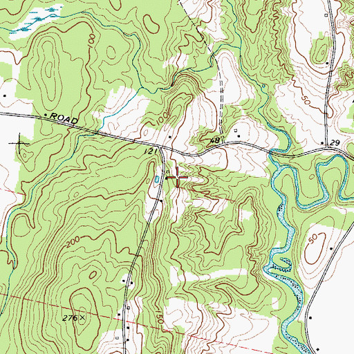 Topographic Map of Herb F Thompson Burial Lot, ME