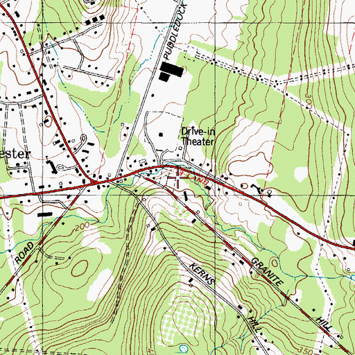 Topographic Map of Manchester Forks Cemetery, ME