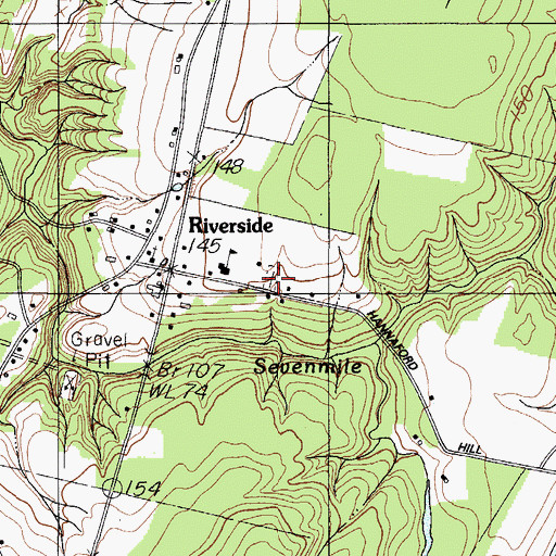 Topographic Map of Maple Grove Cemetery, ME