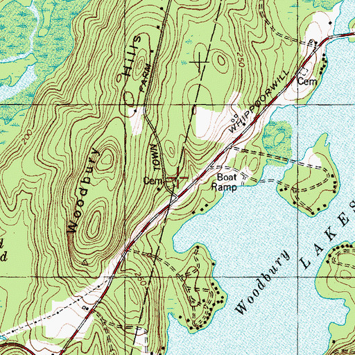Topographic Map of Pease Cemetery, ME