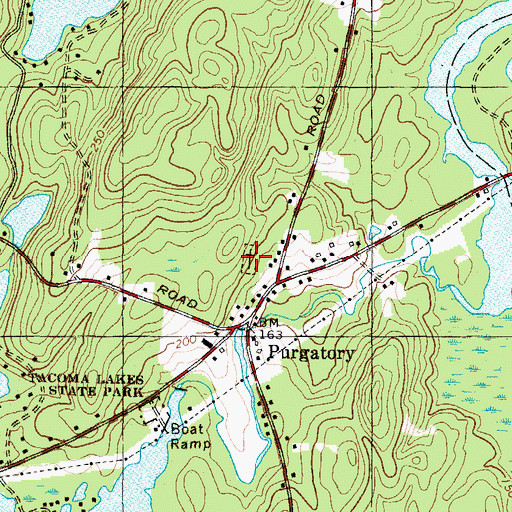 Topographic Map of Purgatory Burial Ground, ME