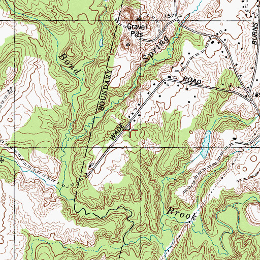 Topographic Map of Wade Cemetery, ME