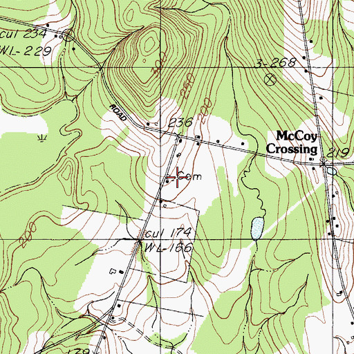 Topographic Map of Webber Pond Road Cemetery, ME