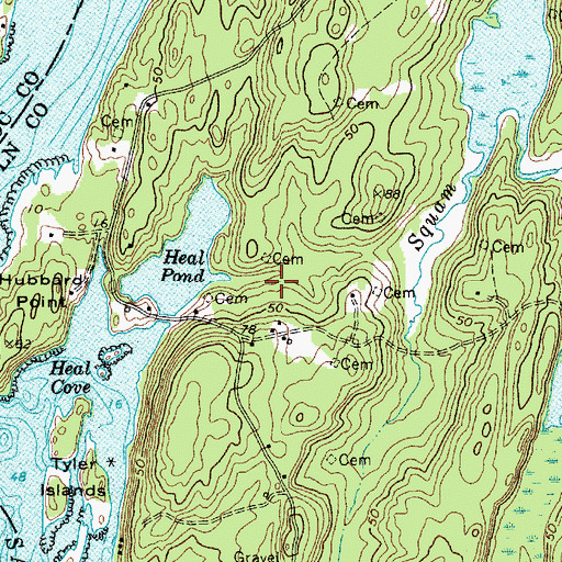 Topographic Map of Dunton Gilmore Cemetery, ME